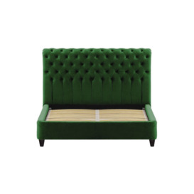 Hai Upholstered Bed Frame, dark green - thumbnail 1