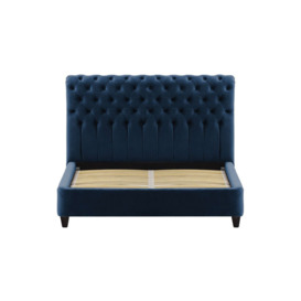 Hai Upholstered Bed Frame, blue - thumbnail 1