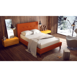 Inspire Upholstered Bed Frame, orange - thumbnail 2