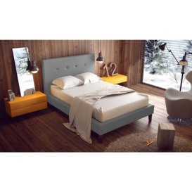 Inspire Upholstered Bed Frame, light grey - thumbnail 2