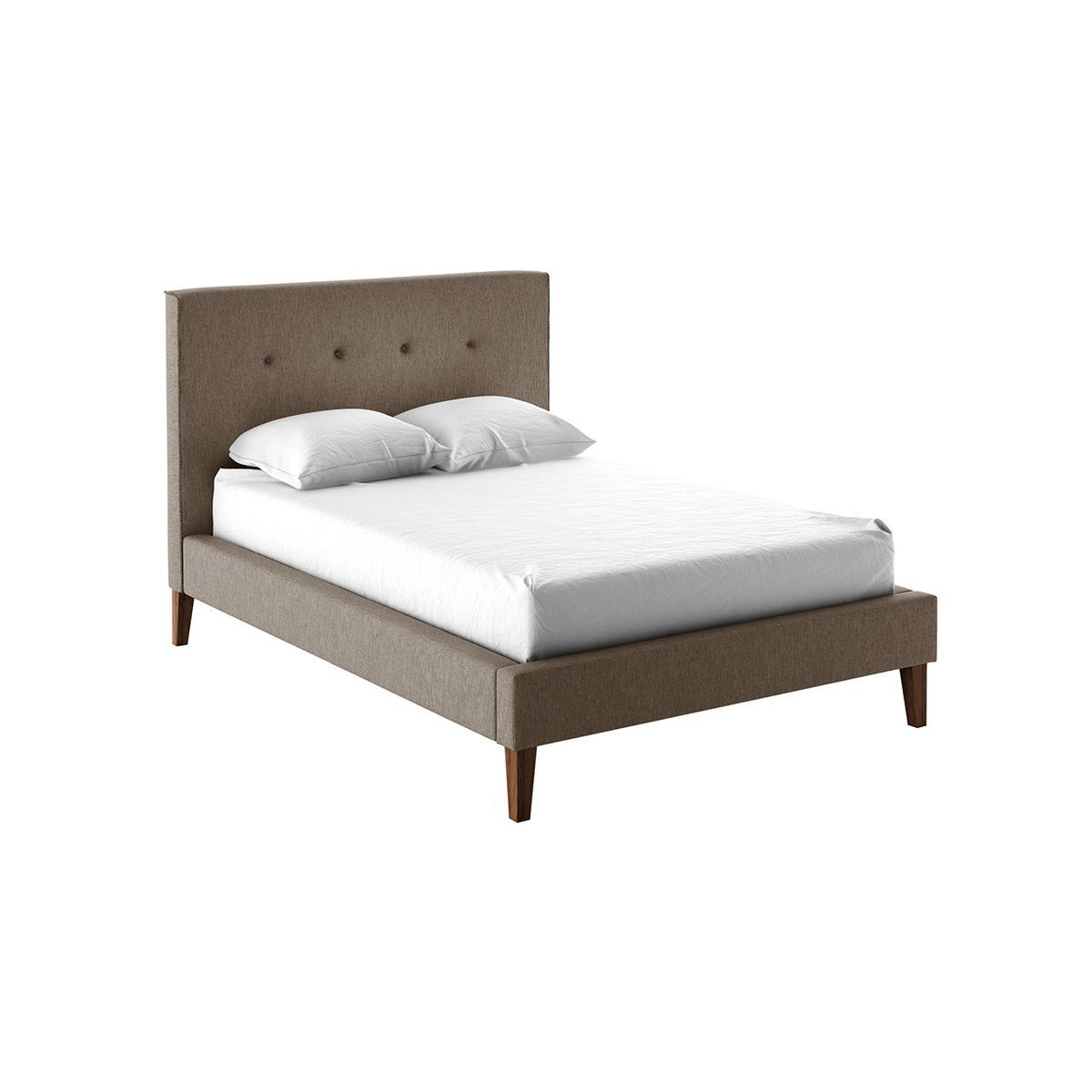 Inspire Upholstered Bed Frame, light brown - image 1
