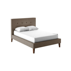 Inspire Upholstered Bed Frame, light brown