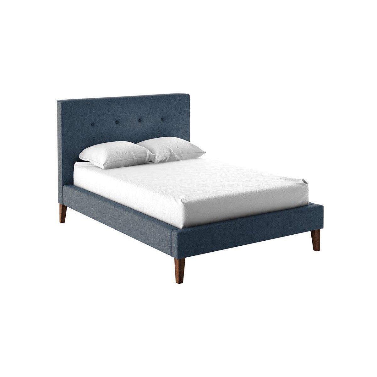 Inspire Upholstered Bed Frame, blue - image 1