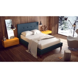 Inspire Upholstered Bed Frame, blue - thumbnail 2