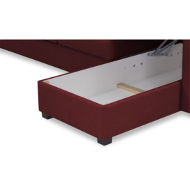 Kropp Right Hand Corner Sofa Bed With Storage, red - thumbnail 2