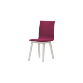 Lakri Dining Chair, dark pink, Leg colour: white