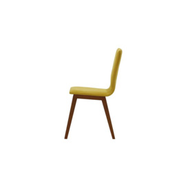 Lakri Dining Chair, yellow, Leg colour: dark oak - thumbnail 3