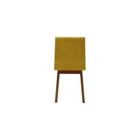 Lakri Dining Chair, yellow, Leg colour: dark oak - thumbnail 2