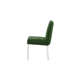 Mia Dining Chair, green, Leg colour: white - thumbnail 3
