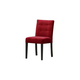 Mia Dining Chair, dark red, Leg colour: black - thumbnail 1