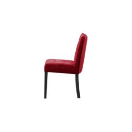 Mia Dining Chair, dark red, Leg colour: black - thumbnail 3