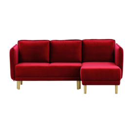 Swift Corner Sofa Bed, dark red
