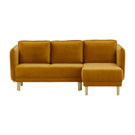 Swift Corner Sofa Bed, mustard - thumbnail 1