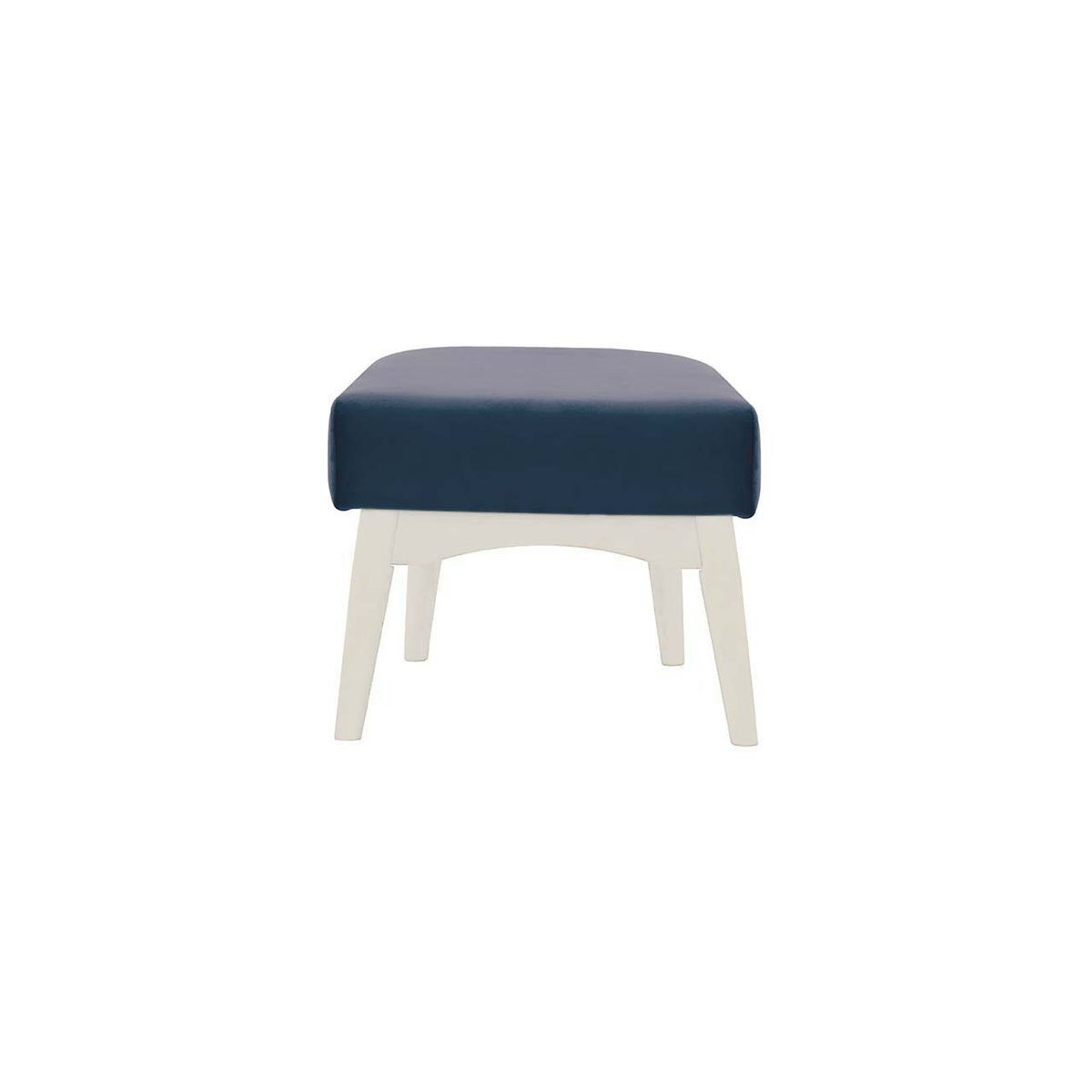Hollis Footstool, blue, Leg colour: white - image 1