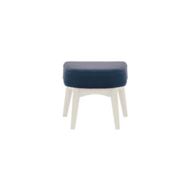 Hollis Wingback Chair with a Footstool, blue, Leg colour: white - thumbnail 3