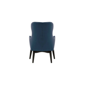 Hollis Wingback Chair, blue, Leg colour: black - thumbnail 2
