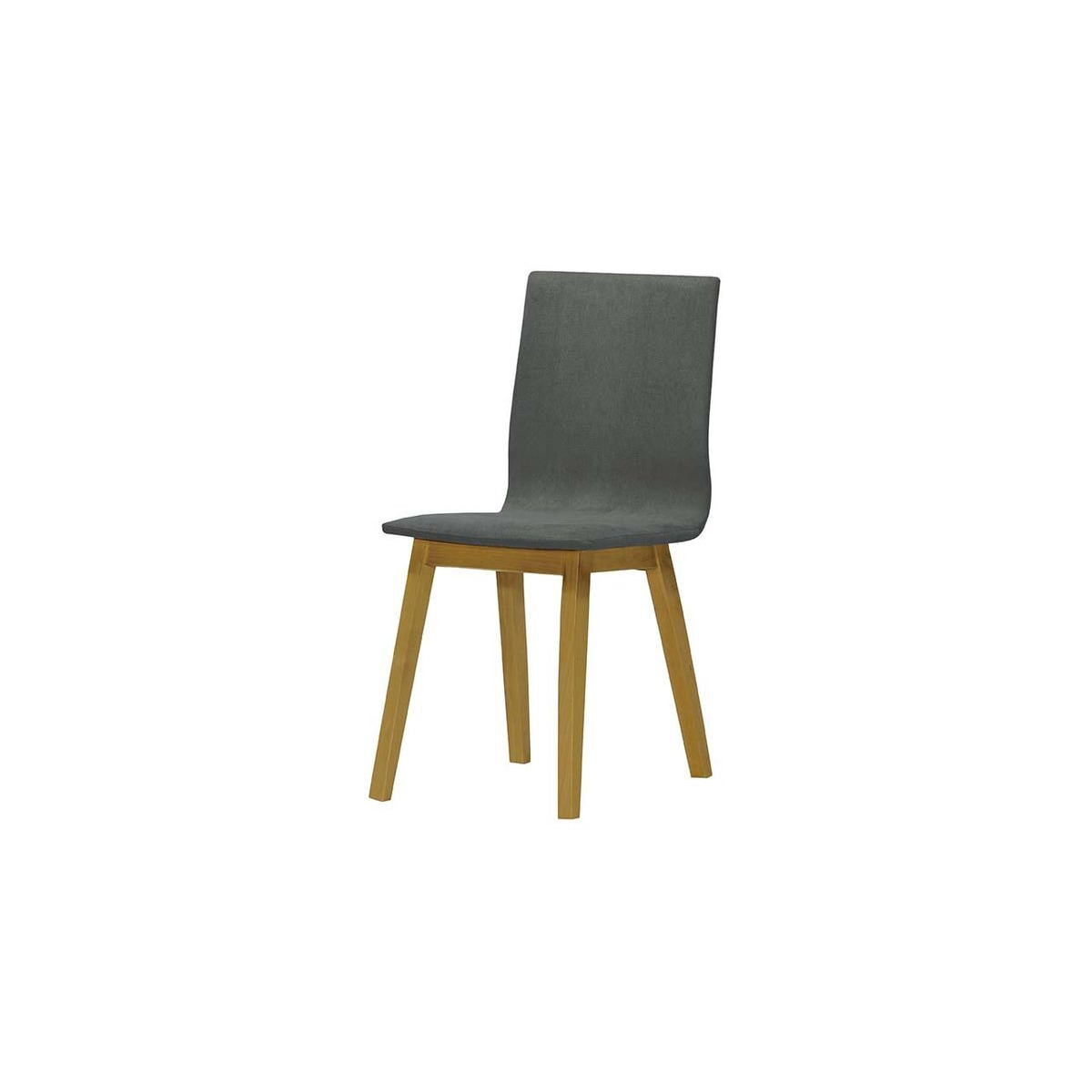 Lakri Dining Chair, dark grey, Leg colour: like oak - image 1