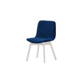 Felton Dining Chair Beech, blue, Leg colour: white