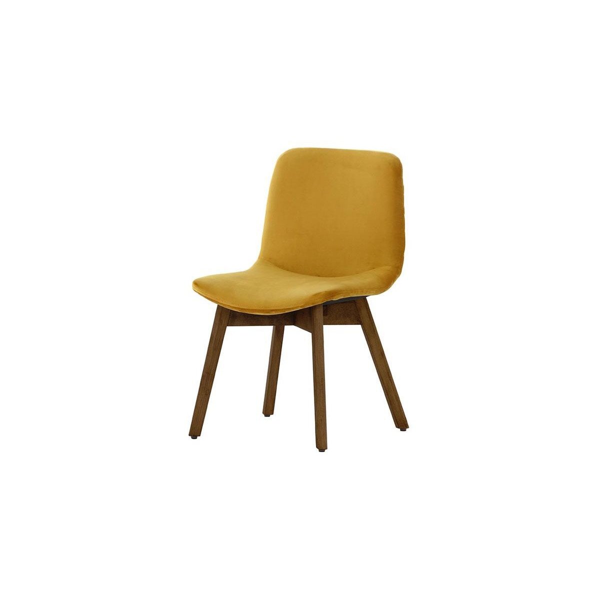 Felton Dining Chair Beech, mustard, Leg colour: dark oak - image 1