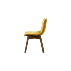 Felton Dining Chair Beech, mustard, Leg colour: dark oak - thumbnail 3