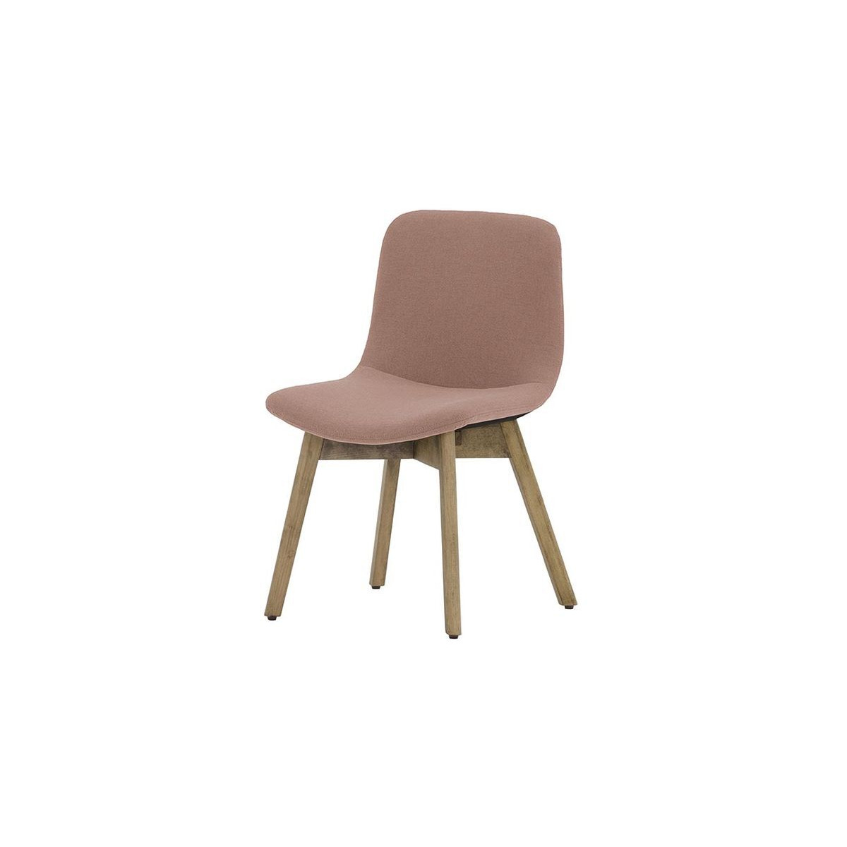 Giza Dining Chair Beech, pastel pink, Leg colour: like oak - image 1