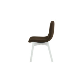 Giza Dining Chair Beech, brown, Leg colour: white - thumbnail 3