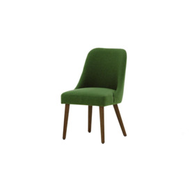 Albion Dining Chair, green, Leg colour: dark oak