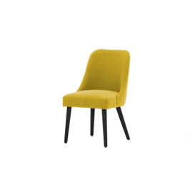 Albion Dining Chair, yellow, Leg colour: black