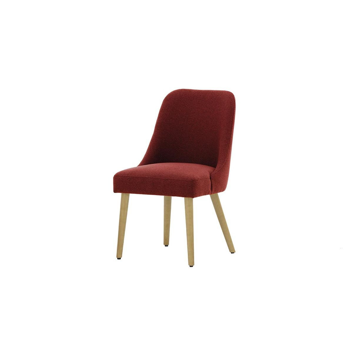 Albion Dining Chair, burgundy, Leg colour: like oak - image 1