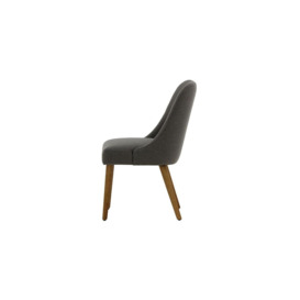 Albion Dining Chair, dark grey, Leg colour: dark oak - thumbnail 3