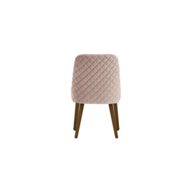 Albion Dining Chair with Stitching, lilac, Leg colour: dark oak - thumbnail 2