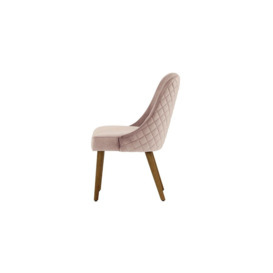 Albion Dining Chair with Stitching, lilac, Leg colour: dark oak - thumbnail 3