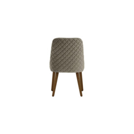 Albion Dining Chair with Stitching, grey, Leg colour: dark oak - thumbnail 2