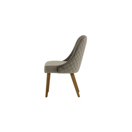 Albion Dining Chair with Stitching, grey, Leg colour: dark oak - thumbnail 3