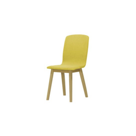 Cubo Dining Chair, yellow, Leg colour: like oak - thumbnail 1