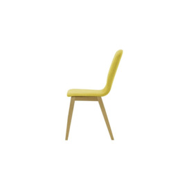 Cubo Dining Chair, yellow, Leg colour: like oak - thumbnail 3