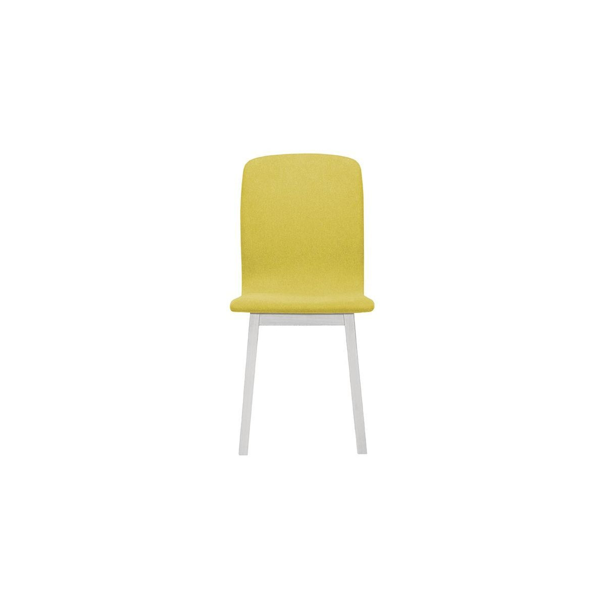 Cubo Dining Chair, yellow, Leg colour: white - image 1