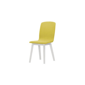 Cubo Dining Chair, yellow, Leg colour: white - thumbnail 3
