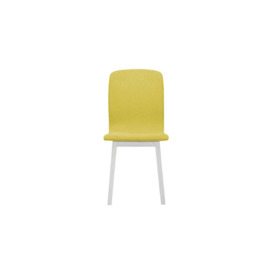 Cubo Dining Chair, yellow, Leg colour: white - thumbnail 1