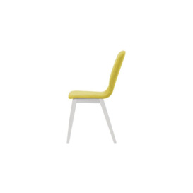 Cubo Dining Chair, yellow, Leg colour: white - thumbnail 2