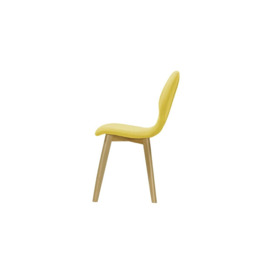Mya Dining Chair, yellow, Leg colour: like oak - thumbnail 2