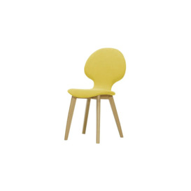 Mya Dining Chair, yellow, Leg colour: like oak - thumbnail 1