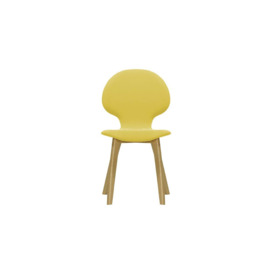 Mya Dining Chair, yellow, Leg colour: like oak - thumbnail 3