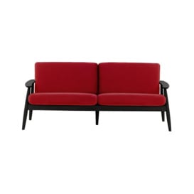 Demure 3 Seater Sofa, dark red, Leg colour: black
