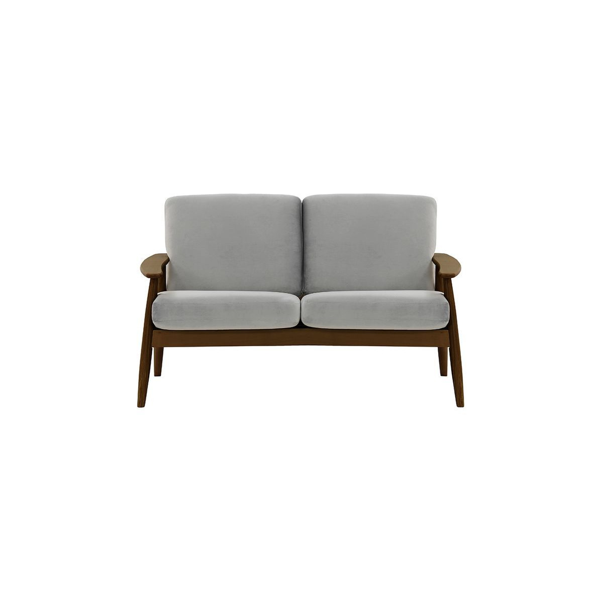 Demure 2 Seater Sofa, silver, Leg colour: dark oak - image 1