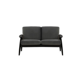 Demure 2 Seater Sofa, graphite, Leg colour: black - thumbnail 1