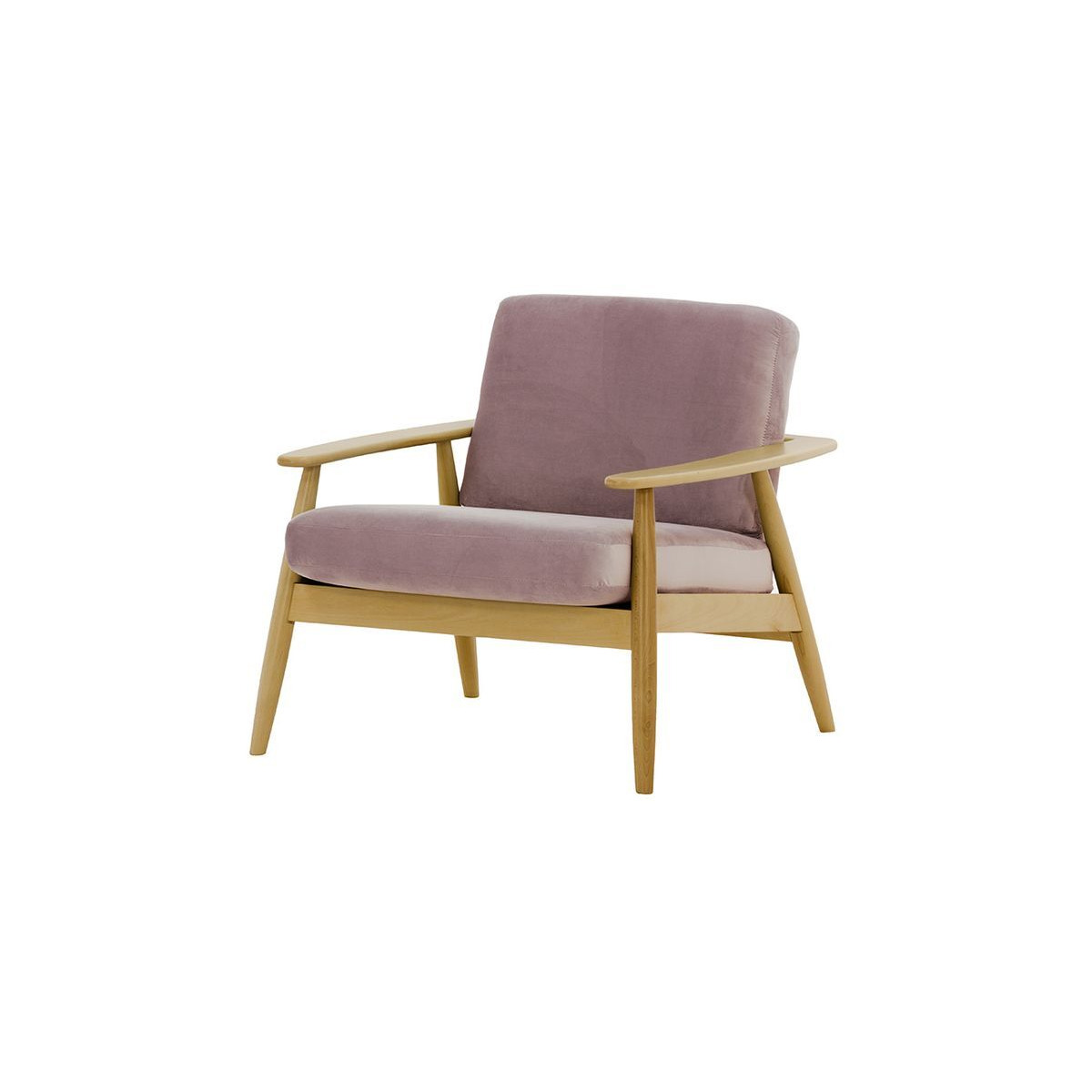 Demure Armchair, lilac, Leg colour: like oak - image 1