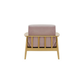 Demure Armchair, lilac, Leg colour: like oak - thumbnail 2