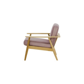 Demure Armchair, lilac, Leg colour: like oak - thumbnail 3