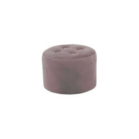 Flair Small Round Pouffe 4 Buttons, lilac